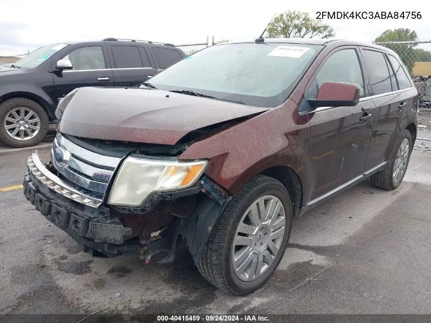 2010 Ford Edge Limited VIN: 2FMDK4KC3ABA84756 Lot: 40415459