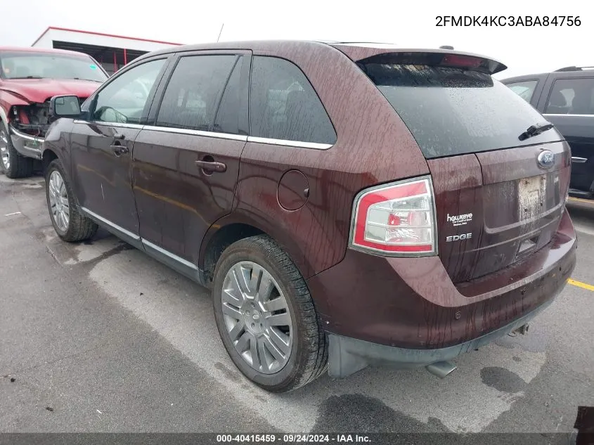 2010 Ford Edge Limited VIN: 2FMDK4KC3ABA84756 Lot: 40415459