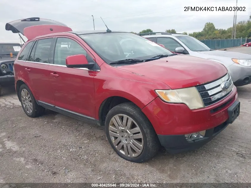 2010 Ford Edge Limited VIN: 2FMDK4KC1ABA03902 Lot: 40425546