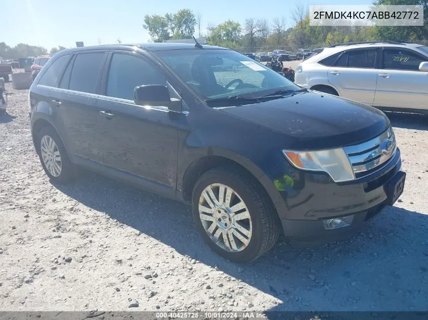 2010 Ford Edge Limited VIN: 2FMDK4KC7ABB42772 Lot: 40425725