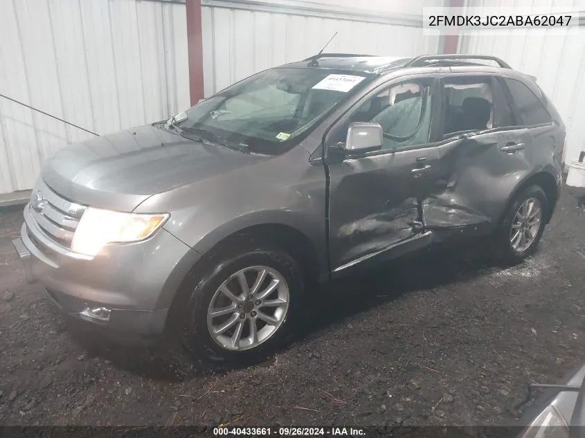 2010 Ford Edge Sel VIN: 2FMDK3JC2ABA62047 Lot: 40433661