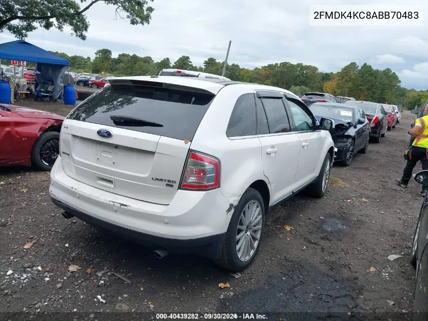 2010 Ford Edge Limited VIN: 2FMDK4KC8ABB70483 Lot: 40439282