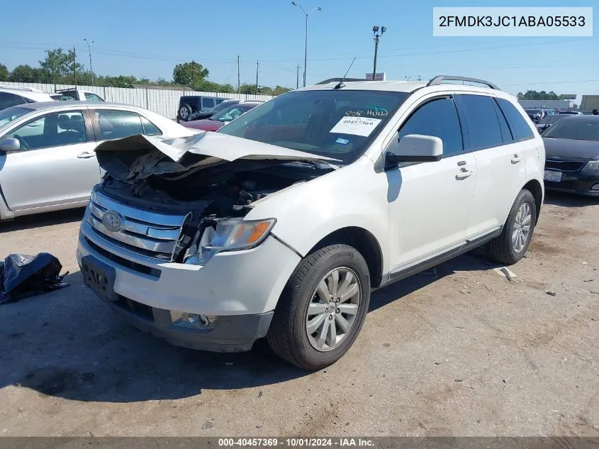 2010 Ford Edge Sel VIN: 2FMDK3JC1ABA05533 Lot: 40457369