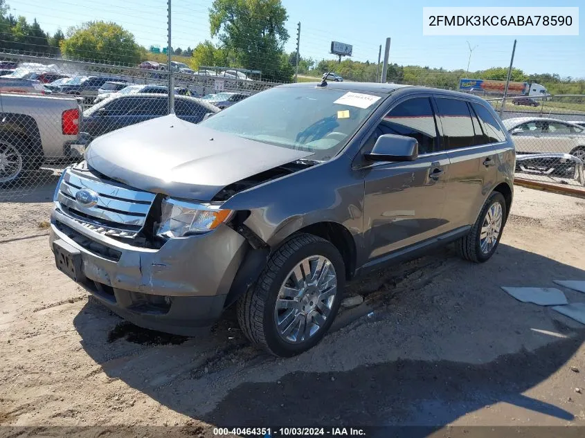 2010 Ford Edge Limited VIN: 2FMDK3KC6ABA78590 Lot: 40464351