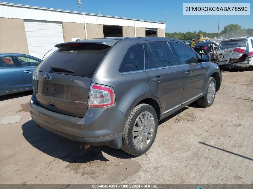 2010 Ford Edge Limited VIN: 2FMDK3KC6ABA78590 Lot: 40464351