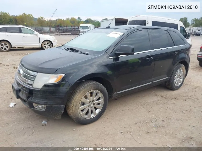 2010 Ford Edge Limited VIN: 2FMDK4KC9ABA12010 Lot: 40498198