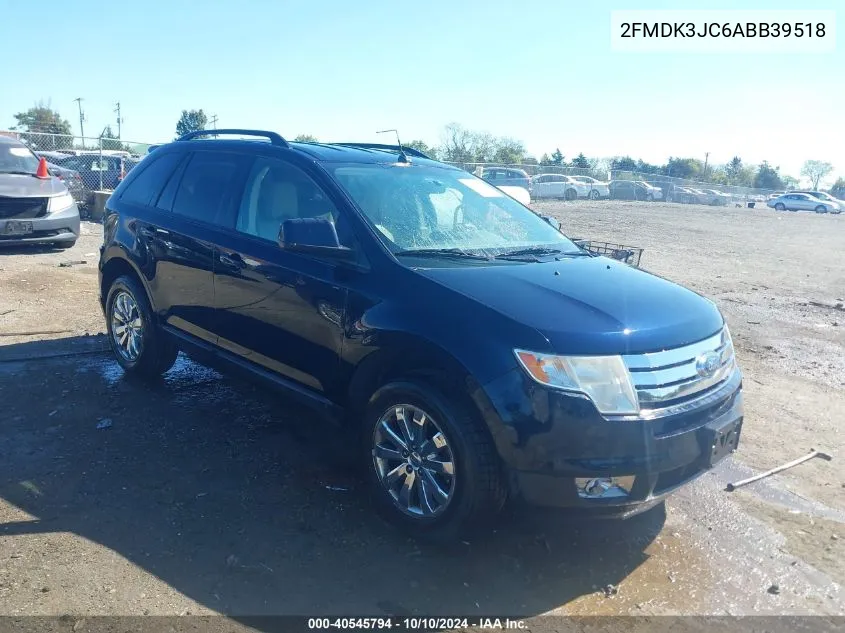 2010 Ford Edge Sel VIN: 2FMDK3JC6ABB39518 Lot: 40545794