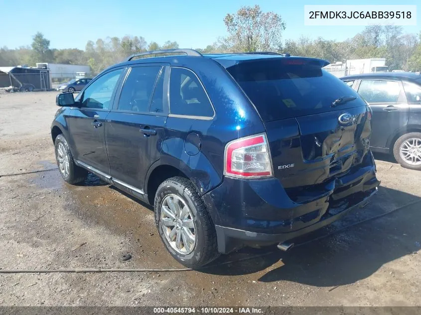 2010 Ford Edge Sel VIN: 2FMDK3JC6ABB39518 Lot: 40545794