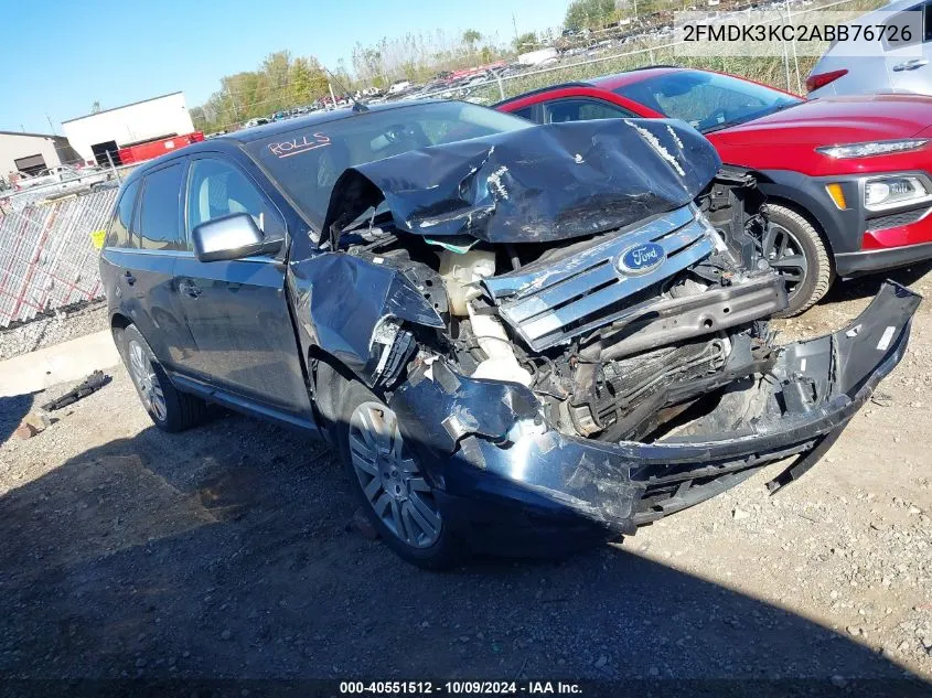 2010 Ford Edge Limited VIN: 2FMDK3KC2ABB76726 Lot: 40551512