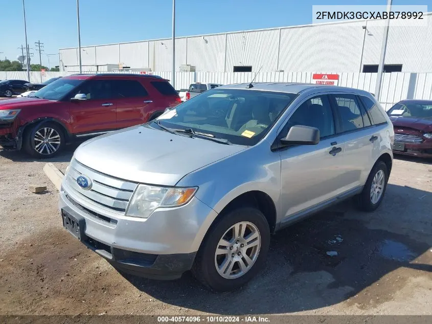 2010 Ford Edge Se VIN: 2FMDK3GCXABB78992 Lot: 40574096