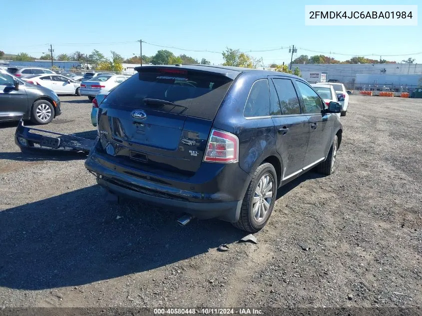 2010 Ford Edge Sel VIN: 2FMDK4JC6ABA01984 Lot: 40580448