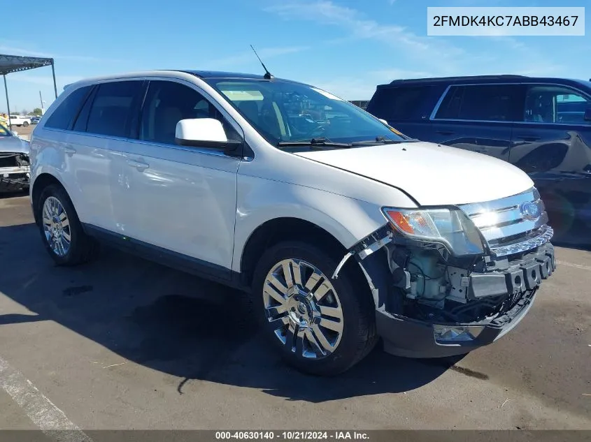 2010 Ford Edge Limited VIN: 2FMDK4KC7ABB43467 Lot: 40630140