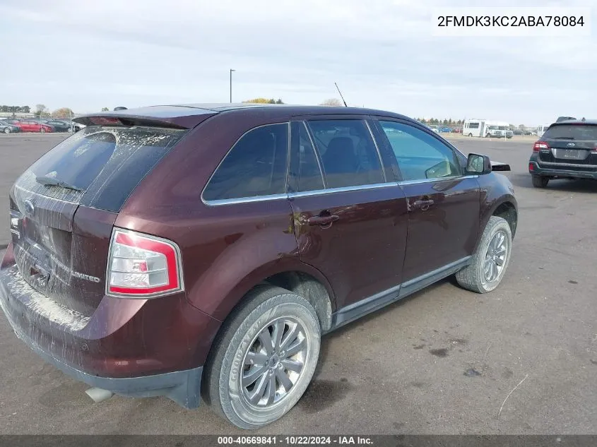 2010 Ford Edge Limited VIN: 2FMDK3KC2ABA78084 Lot: 40669841