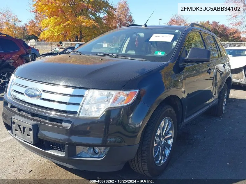 2010 Ford Edge Sel VIN: 2FMDK3JC5ABB34102 Lot: 40670262