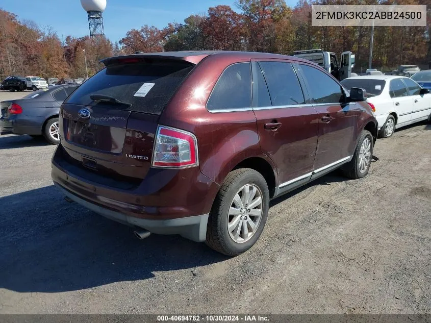 2010 Ford Edge Limited VIN: 2FMDK3KC2ABB24500 Lot: 40694782