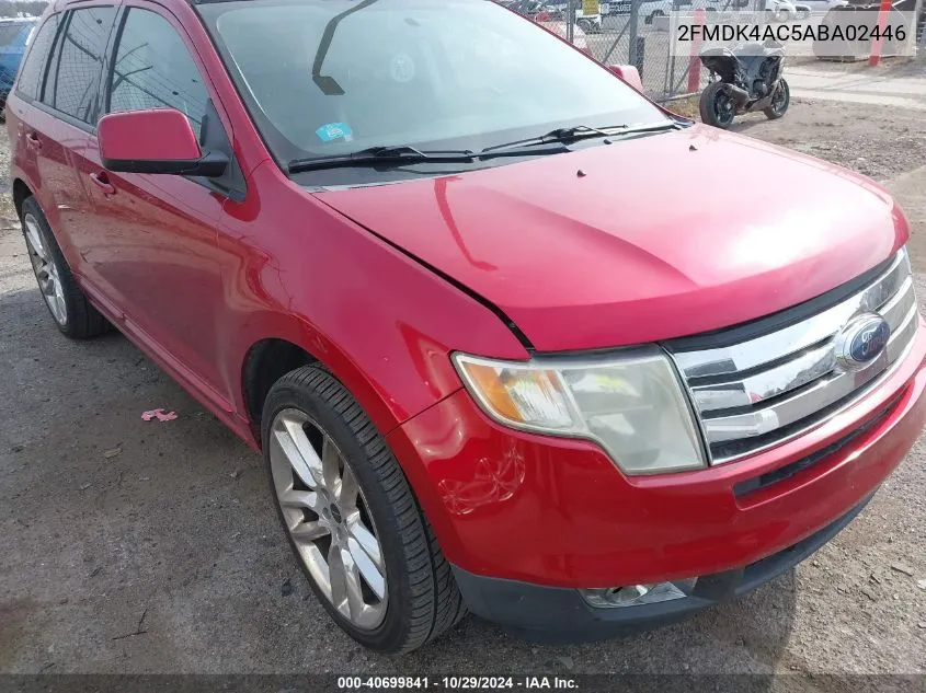 2010 Ford Edge Sport VIN: 2FMDK4AC5ABA02446 Lot: 40699841