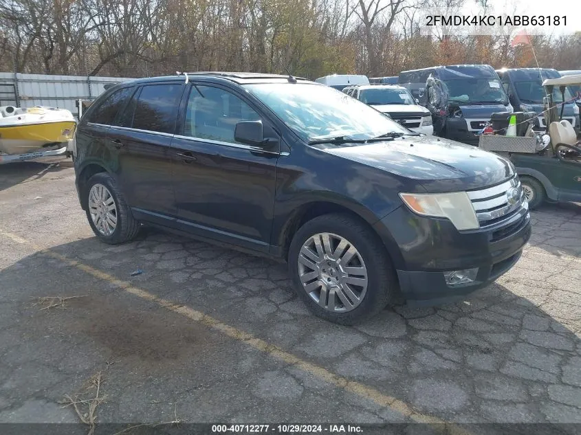 2010 Ford Edge Limited VIN: 2FMDK4KC1ABB63181 Lot: 40712277