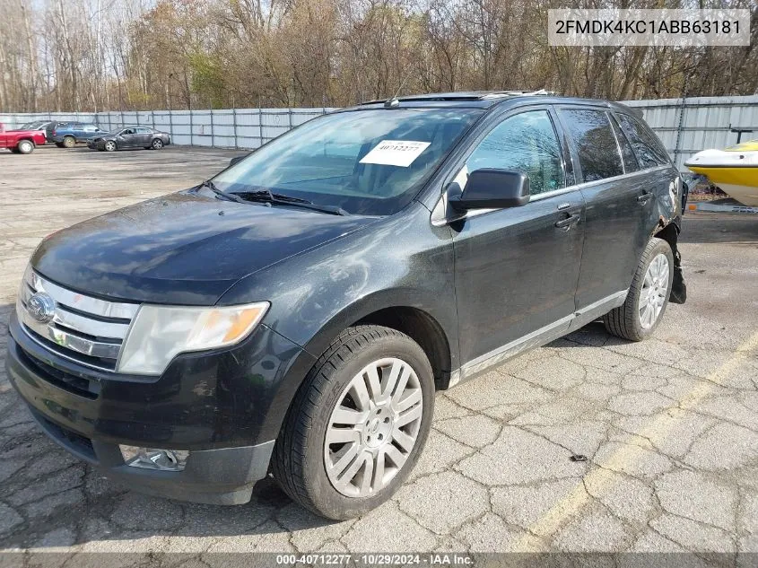 2010 Ford Edge Limited VIN: 2FMDK4KC1ABB63181 Lot: 40712277