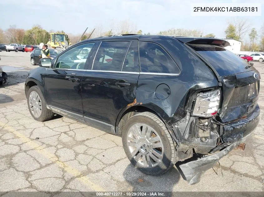 2010 Ford Edge Limited VIN: 2FMDK4KC1ABB63181 Lot: 40712277