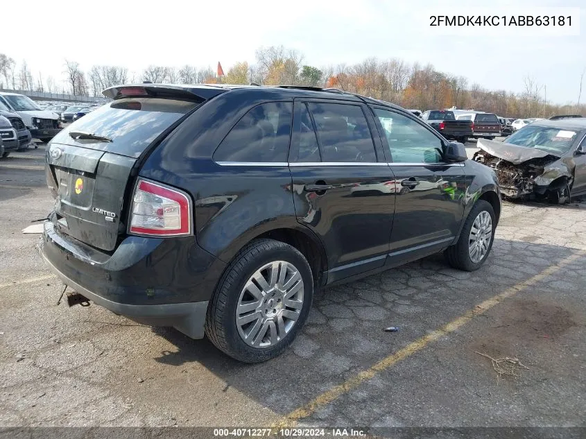 2010 Ford Edge Limited VIN: 2FMDK4KC1ABB63181 Lot: 40712277