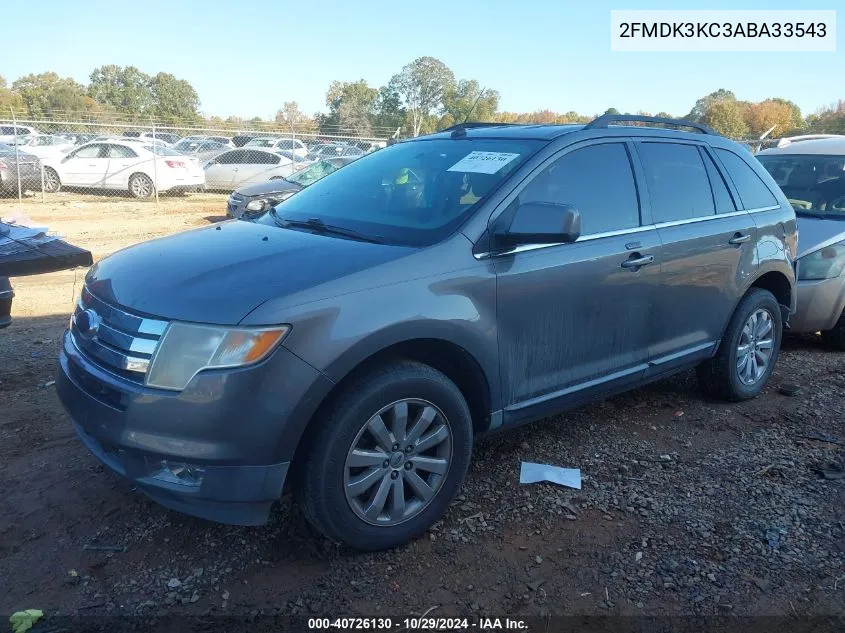 2010 Ford Edge Limited VIN: 2FMDK3KC3ABA33543 Lot: 40726130