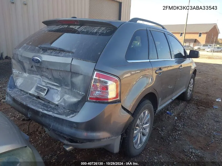 2010 Ford Edge Limited VIN: 2FMDK3KC3ABA33543 Lot: 40726130