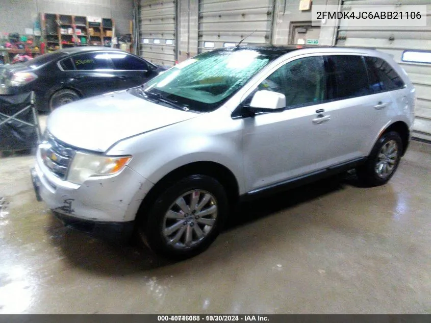 2010 Ford Edge Sel VIN: 2FMDK4JC6ABB21106 Lot: 40746088