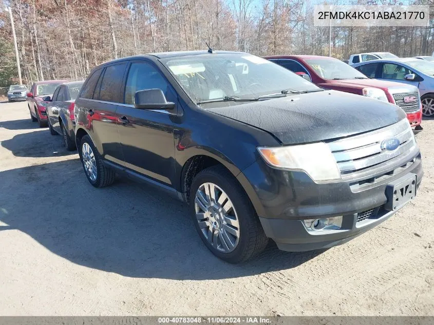 2010 Ford Edge Limited VIN: 2FMDK4KC1ABA21770 Lot: 40783048