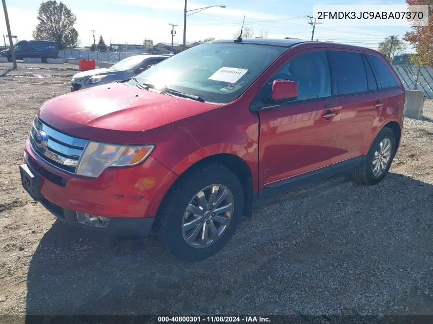 2010 Ford Edge Sel VIN: 2FMDK3JC9ABA07370 Lot: 40800301