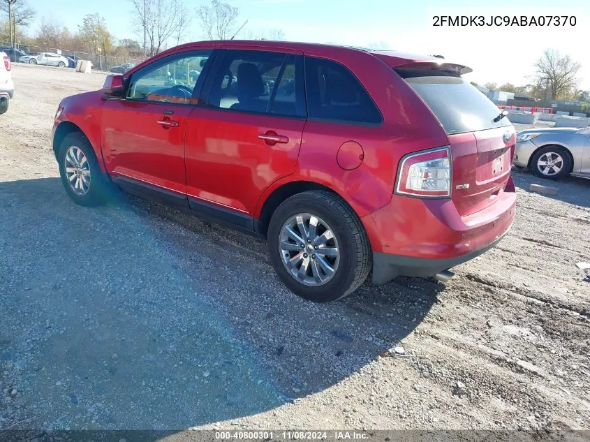 2010 Ford Edge Sel VIN: 2FMDK3JC9ABA07370 Lot: 40800301