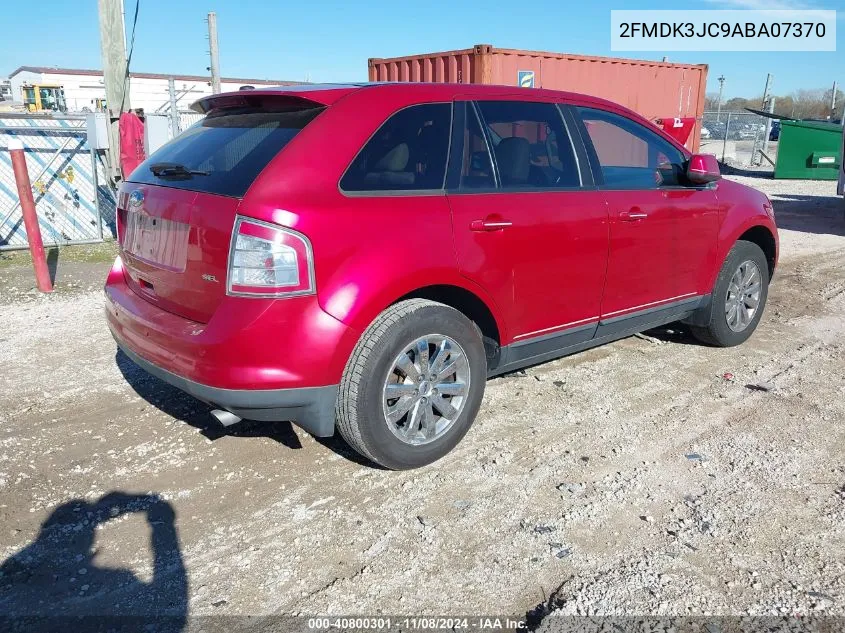 2010 Ford Edge Sel VIN: 2FMDK3JC9ABA07370 Lot: 40800301