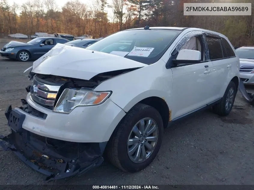 2010 Ford Edge Sel VIN: 2FMDK4JC8ABA59689 Lot: 40814481