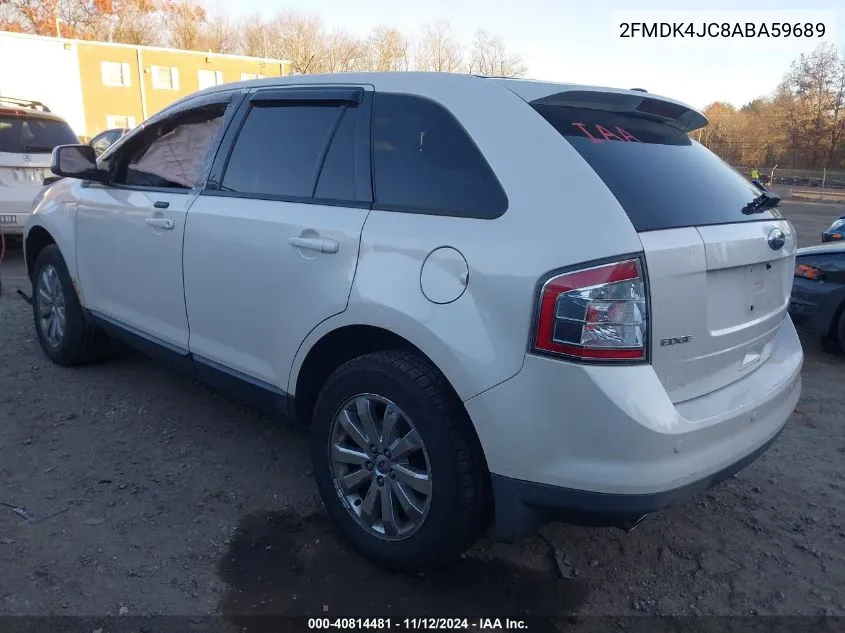 2010 Ford Edge Sel VIN: 2FMDK4JC8ABA59689 Lot: 40814481