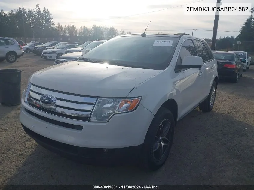 2010 Ford Edge Sel VIN: 2FMDK3JC5ABB04582 Lot: 40819601