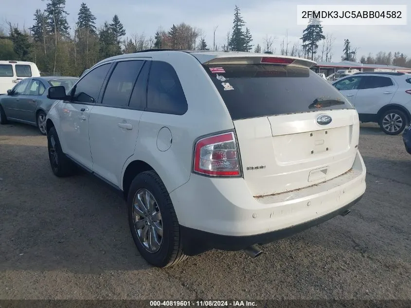 2010 Ford Edge Sel VIN: 2FMDK3JC5ABB04582 Lot: 40819601