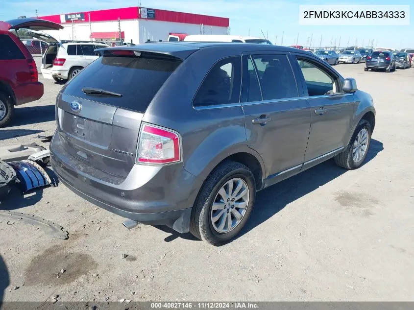 2010 Ford Edge Limited VIN: 2FMDK3KC4ABB34333 Lot: 40827146