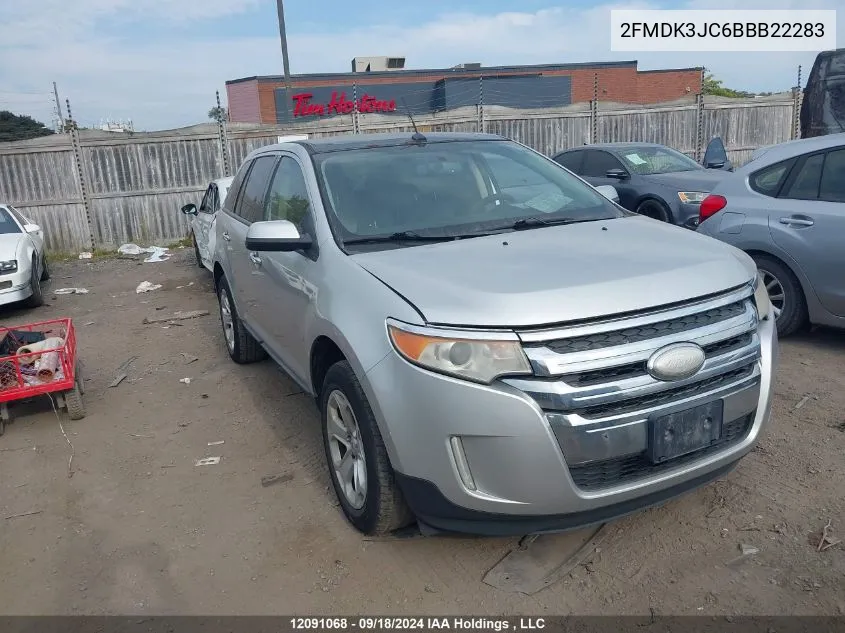 2011 Ford Edge Sel VIN: 2FMDK3JC6BBB22283 Lot: 12091068