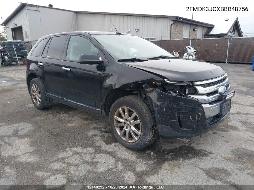 2011 Ford Edge Sel VIN: 2FMDK3JCXBBB48756 Lot: 12140292