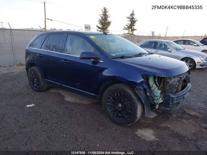 2011 Ford Edge VIN: 2FMDK4KC9BBB45335 Lot: 12147938