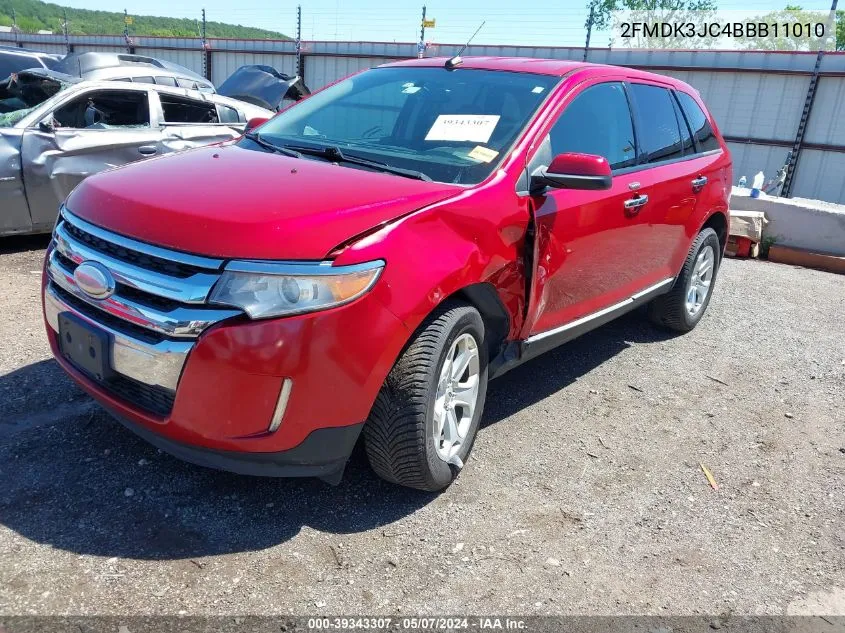 2011 Ford Edge Sel VIN: 2FMDK3JC4BBB11010 Lot: 39343307