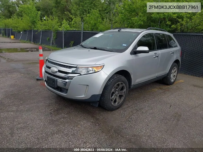 2011 Ford Edge Sel VIN: 2FMDK3JCXBBB17961 Lot: 39362633