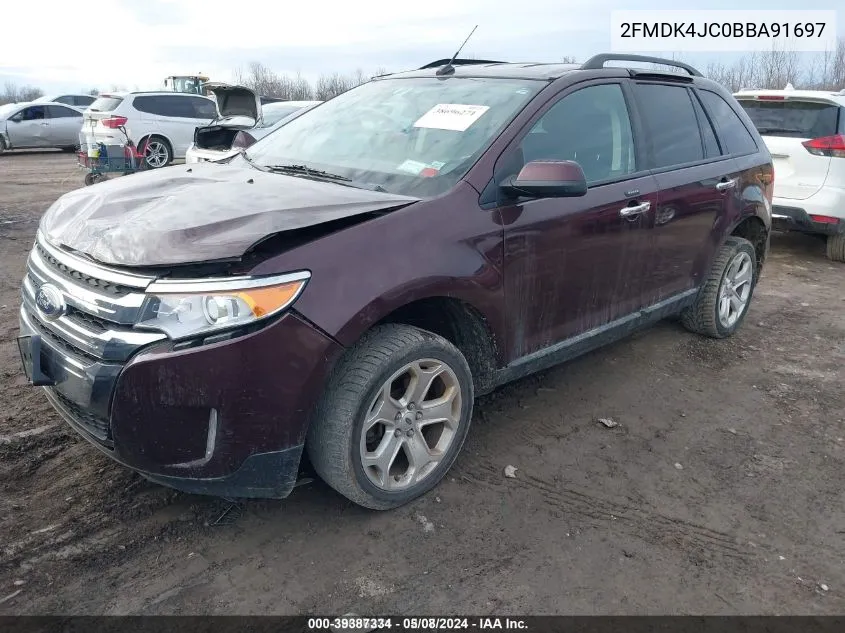 2FMDK4JC0BBA91697 2011 Ford Edge Sel