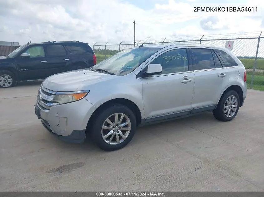 2011 Ford Edge Limited VIN: 2FMDK4KC1BBA54611 Lot: 39850533