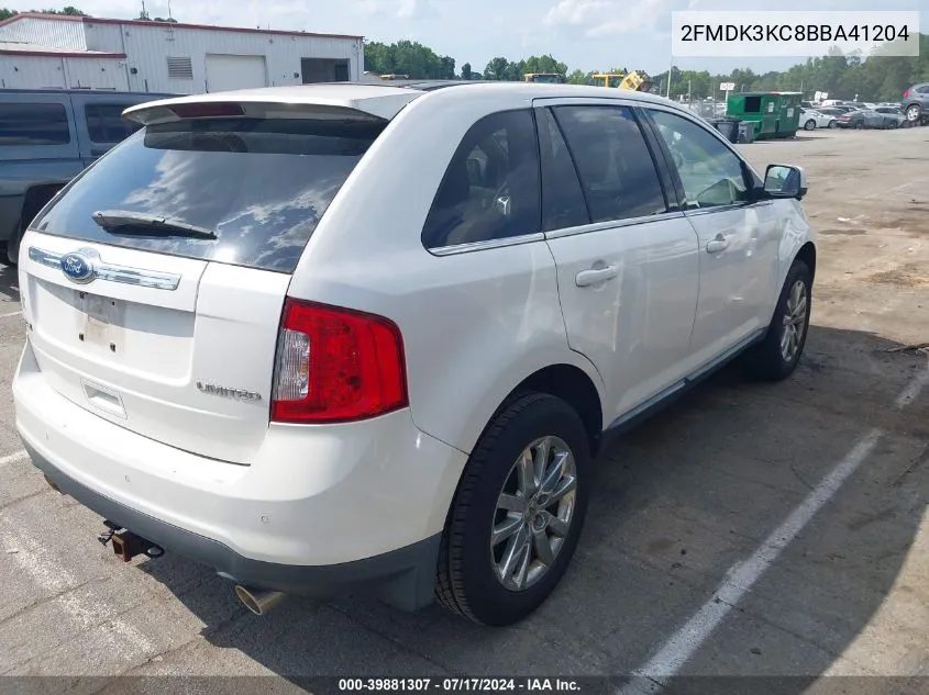 2011 Ford Edge Limited VIN: 2FMDK3KC8BBA41204 Lot: 39881307