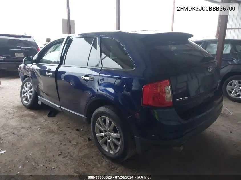 2FMDK3JC0BBB36700 2011 Ford Edge Sel