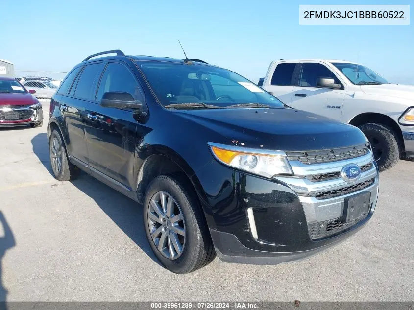 2011 Ford Edge Sel VIN: 2FMDK3JC1BBB60522 Lot: 39961289