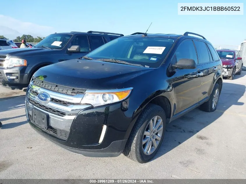 2011 Ford Edge Sel VIN: 2FMDK3JC1BBB60522 Lot: 39961289