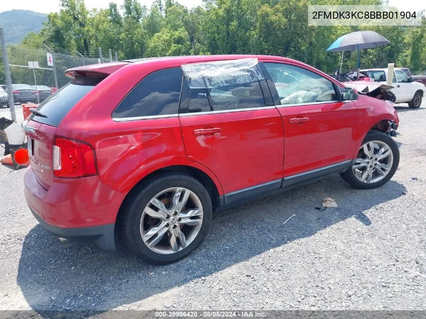 2011 Ford Edge Limited VIN: 2FMDK3KC8BBB01904 Lot: 39996420