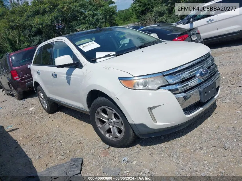 2011 Ford Edge Sel VIN: 2FMDK4JC8BBA20277 Lot: 40003608