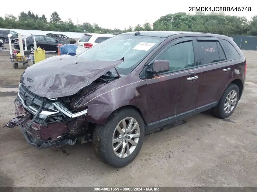 2FMDK4JC8BBA46748 2011 Ford Edge Sel